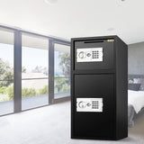 VEVOR Large Double Door Security Safe Box 2.6 Cubic Feet Steel Safe Box Strong Box with Digital Lock for Money Gun Jewelry Black VEVOR