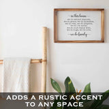 MAINEVENT In This House We Do Family Sign 11x16 Inch, Family Signs Home Decor, Rustic Farmhouse Decor the Home Sign, Wall Decorations Living Room, Modern Farmhouse Sign Solid Wood Frame MAINEVENT