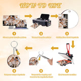 ZOCONE 250 Pcs Round Sublimation Keychain Blanks Bulk, Sublimation Blanks Keychain 2in Heat Transfer Blank Keychains, Double Side Keychain with Tassels, Jump Rings, DIY Gift Ornament ZOCONE