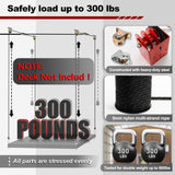 Overhead Garage Storage Lift Hoist, Heavy-Duty Ceiling Mounted Garage Storage Lift System for Organization - Supports 8-16ft Ceilings Zelvoro