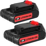 2Pack 20 Volt 3800mAh Replacement for Black and Decker 20V Battery Lithium MAX LBXR20 LB20 LBX20 Bonacell
