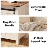 Cakhdry Lift Top Coffee Table with Storage, 47" Farmhouse Coffee Tables with Sliding Barn Door and Lift Tabletop Wooden Rectangle Center Table for Living Room, White Cakhdry