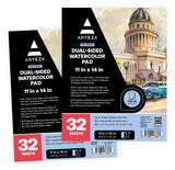 ARTEZA Watercolor Paper, Pack of 2, 32 Sheets Each, 11x14 Inches Watercolor Sketchbook, 140lb/300gsm, Cold Press, Acid Free Art Paper ARTEZA