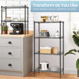 Himimi 6-Tier Wire Shelving Unit, Free Standing Shelf, Metal Storage Shelves, Heavy Duty Organizer Rack for Garage, Kitchen, Living Room, Bathroom, 21.26L x 11.42W x 62.99H, Black Himimi