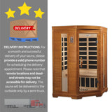 Dynamic Hemming 2 Person Infrared Corner Sauna for Home, Low EMF Indoor Saunas Full Size Indoor Personal Spa 49" x 48" x 76" DYNAMIC SAUNAS