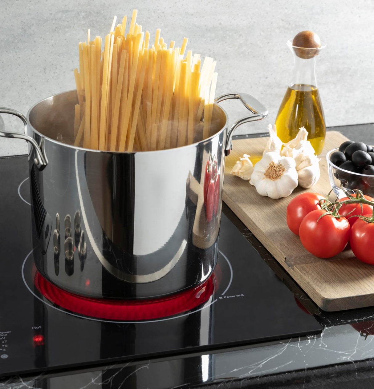 GE Profile PP9830DRBB 30 inch Built-In Downdraft Electric Cooktop - Black GE PROFILE