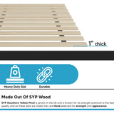 Treaton, 1-Inch Extra Heavy Duty Horizontal Wooden Bunkie Board/Bed Slats, Enhance Mattress Support, Twin(39"), Beige Treaton