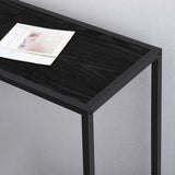 Console Table for Entryway Small Tables, Black Narrow Console Hallway Table Living Room Furniture, Thin Side Table Back of Sofa Skinny Behind Couch Table, Entrance Table for Entryway Foyer Bedroom NOVIMANGO