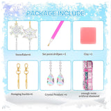 Perthlin 6 Pcs Christmas Snowflake Diamond Art Kits Double Sided Winter Diamond Wind Chimes Art for Window Christmas Tree Decoration Snowflake Suncatchers for DIY Crafts Wonderland Decoration Perthlin