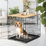 OIEKUN Dog Crate Topper -Dog Crate 24 inch Compatible with 24inx18in Dog Crate,Table Topper Collapsible Dog Kennel Topper for Decorative Dog Crate OIEKUN