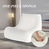 Cansunna Bean Bag Chair Big Sofa Beanbag Chair for Adults Fireside Chair Bean Bag Lounger with Memory Foam Filled for Home,Apartment or Gaming Venue (White Plush) Cansunna