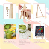 Christmas Paint by Numbers for Adults with Framed Canvas-with Wooden Easel,Paint by Numbers Kits Framed Canvas,DIY Acrylic Oil Painting Kits with Brushes Nice Gift Box for Home Wall Decor(12x16 Inch) MIRCVSH