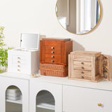 ProCase Large Jewelry Box, 5-Layer Wooden Jewelry Boxes for Women, Jewellery Holder Organizer Storage Case with Mirror for Earrings Bracelet Necklace for Dresser -Natural ProCase