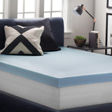 LUCID 4 Inch Gel Memory Foam Mattress Topper-Ventilated Design-Ultra Plush-King LUCID
