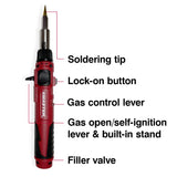 Master Appliance PI-20SiK Professional Cordless Butane Soldering Iron Kit [portable soldering station & heat tool] - Self-Igniting w/Adjustable Temperature - 680F - 820F, refillable with butane fuel Master Appliance