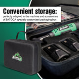 BATOCA S6 Mini Polisher Cordless Polisher for Car Detailing, 2x2.0Ah Batteries, 0mm Rotary Buffer, 3mm and 12mm Dual Action Polisher 1-3 Inch, 2 Different Speeds Heads Systems, 4.2k-21k or 1-5k RPM BATOCA