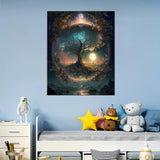 Arttoplus Tree of Life Paint by Numbers Kit for Adults-Tree of Life Adult Paint by Number Kits on Canvas,DIY Oil Painting by Number Adult for Gift Home Wall Decor(16x20inch) Arttoplus