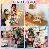 4 Pack Framed Paint by Numbers Kit for Adults Beginners-Beach Adult Paint by Number Kits on Canvas Framed, Sunset Landscape DIY Acrylic Oil Painting by Numbers for Adults for Gift Home Decor(8x12inch) Arttoplus