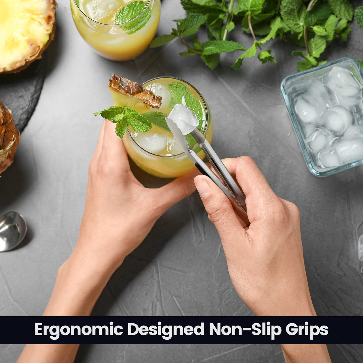 12 Pack Stainless Steel Kitchen Tongs 7/9/12 Inches Food Serving Tong Kitchen Cooking Tongs High Heat Resistant Tongs for Cooking Non Stick Locking Kitchen Tong Food Tongs for Grill Salad Frying BBQ CHENGU