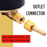 JZWELD Oxygen Acetylene Regulators, CGA540 and CGA510 Inlet Connection Welding Gas Gauges, Oxygen Acetylene Regulator Set for Welding Gas Cutting Torch, PC Handle JZWELD