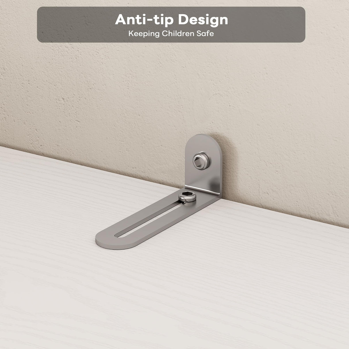 LIKIMIO Wardrobe Closet with 5 Cabinet Doors and 3 Drawers, Large-Capacity Deep Armoire for Bedroom with 3 Side Hooks, Hanging Rod and Anti - tip Kit, White LIKIMIO