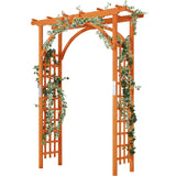 Yaheetech 85in Wooden Garden Trellis Horticulture Garden Arch Arbor for Climbing Planting Plant Stand in Garden Yard Outdoor, Brown Yaheetech