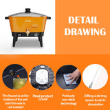 VOISEN Wax Melter for Candle Making, 8Qts Candle Wax Melting Pot with Spout for Soy Wax Soap Base, Electric Wax Melter for Candle Making with Temp Control, Easy Pour,Non-Stick(Orange) VOISEN