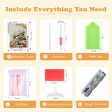 SENQAO Sea Turtle Diamond Painting Kits for Adults Beginners - 5D Animal Full Drill Round Diamond Art Kits Flower Tree Diamond Dots Paintings with Diamonds Gem Art Picture Crafts Home Decor 30x40cm SENQAO