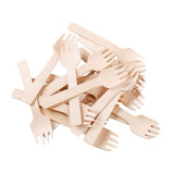 Gmark 4" Mini Wooden Spork 100 ct, Biodegradable Compostable Birchwood Fork Spoon 2-in-1 Utensil (100pcs/bag) GM1058A Gmark