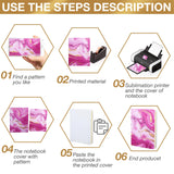 Honoson 12 Pcs Sublimation Journal Blank Include 4 Pcs A6 Sublimation Notebooks Blank 200 Pages and 8 Sublimation Pens for classroom students office School Supplies 4.3 x 5.7 Honoson