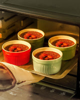 Hasense Ramekins Oven Safe, 8 oz Ramekins for Baking Souffle Ramekins Set of 6, Ceramic Dipping Sauce Cups for Pudding, Ice Cream, Custard, Dessert Bowls Porcelain, Dishwasher Safe, Multi color Hasense