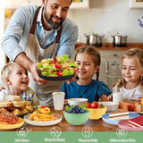 HIERYQHE 24pcs Wheat Straw Dinnerware Sets, Unbreakable Reusable Dinnerware Set for Outdoor/Kitchen, Outdoor Camping Cups Plates and Bowls Sets, Dishwasher Safe Wheat Straw Dinnerware Set for 8 HIERYQHE