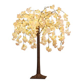 OUSHENG Lighted Cherry Blossom Tree LED Artificial Trees for Decoration Inside, Light up Fake Plant with Faux Flower for Home Wedding Party Festival Christmas Indoor Decor, Warm White, 4FT OUSHENG