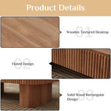 Coffee Table with Storage, 44 inch Solid Wood Coffee Table,Rustic Center Table with Hidden Storage Compartmen Mid Century Modern Tables for Living Room Home Apartment （Walnut Rophefx