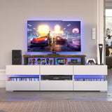 YAOHUOO 45" Large TV Riser for 32-60 inch TV, TV Riser Stand Shelf with Steel Legs,Tabletop TV Stand Riser for Home Office,Rustic Brown YAOHUOO