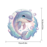 AiYuanzsh DIY 5D Dolphin Diamond Art Painting Hanging Sign Kits Special Shaped Diamond Art Window Hanging Ornament Pendants Home Garden Wall Door Hanging Kits Gift, HGJ152 AiYuanzsh