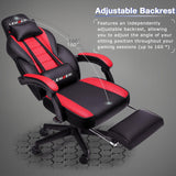 LEMBERI Video Game Chairs with footrest, Big and Tall Gamer Chair for Adults, 400lb Capacity, Racing Style Computer Chair with Headrest and Lumbar Support LEMBERI