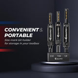 ColumPRO 3 PCS Self Centering Drill Bits Set, Titanium Coated VIX Bits,Door Window Cabinet Hinge Woodworking Pilot Hole Drill Bit 3/32"(#6),7/64"(#8),1/8" (#10) ColumPRO