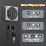 Marcree 2-3 Gun Safe, Gun Safe for Rifles and Pistols, Gun cabinets for Rifles and Shotguns, Long Gun Safes for Rifles and Shotguns with Dual Alarm System, No Assembly Marcree