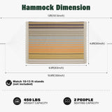 Patio Watcher 13 FT Quick Dry Textilene Hammock - Outdoor Double Hammock - Heavy Duty for Outside - 450 lbs Capacity - Coffee Patio Watcher