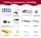 Timburst Wooden Crafts to Paint-Glow in The Dark, 20 Pcs Wood Slices, Wooden Painting Crafts for Kids, Kids Activities Creative Art Set for Birthday Christmas Timburst