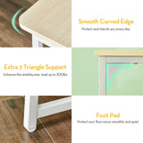 WOHOMO Folding Desk, Small Foldable Desk 31.5" for Small Spaces, Space Saving Computer Table Writing Workstation for Home Office, Easy Assembly, Oak WOHOMO