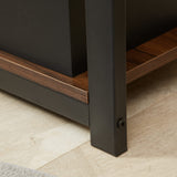 HOMCOM TV Stand, AV Media Stand, Corner Audio Tower with Storage Shelves and Steel Frame, Living Room Storage, Brown HOMCOM