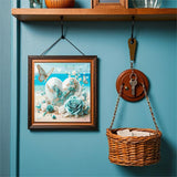 MXZCZX 5D Romantic Heart Diamond Painting Kits for Adults Beginners, Butterfly/Floral Pattern Diamond Art Kit, DIY Full Round Drill Beach Paint with Diamond Pictures Gem Art, Home Wall Decor 14x14In MXCFZX