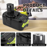 Fancy Buying 6000mAh 18V Lithium Replacement Battery for Ryobi 18V Lithium Battery P102 P103 P104 P105 P107 P108 P109,Battery for Ryobi ONE+ Cordless Tool Fancy Buying
