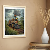 Train Diamond Art Kits for Adults, Diamond Painting Train Gem Arts and Crafts for Adults, 5D Round Full Drill Crystal Embroidery Paintings Pictures, Hobbies for Women, Home Wall Decor 12x16 Inch YEEIFFD