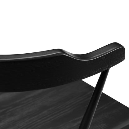 POLY & BARK Enzo dining chairs, Single, Black - WoodArtSupply