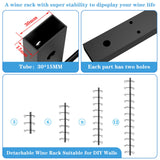 Wall Wine Rack for 12 Wine Bottles, DIY Detachable Wine Storage Organizer, Wall Mount Wine Bottle Display Holder Towel Rack Used As One or Four, for Kitchen, Pantry, Dining Room, Bar, Wine Cellar Sonyabecca