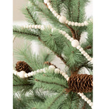 2PCS 86in Christmas Wood Bead Garland, Creative Wooden Beads Garland for Christmas Valentine‘s Day Decor, Farmhouse Wall Home Rustic Country Natural Holiday Decoration Hanging Prayer Beads Abitoncc