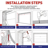 FOSLUOC Garage Door Seal Top and Sides Seal Strip White 34.4FT Rubber Weather Stripping Replacement Soft and Hard Composite, Weatherproofing Universal Sealing FOSLUOC